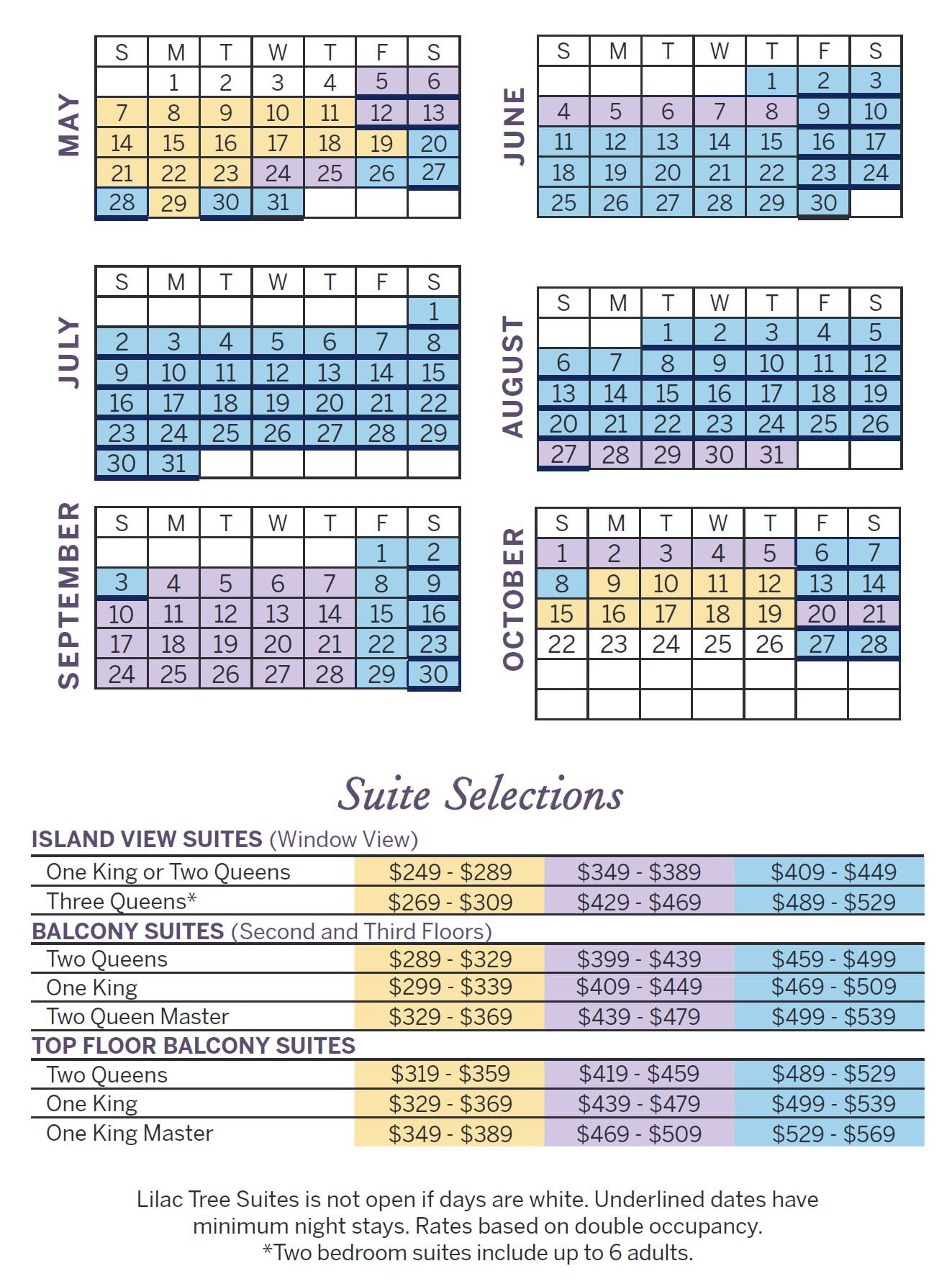 rate calendar Image